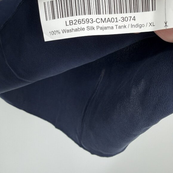 Quince Washable Silk Pajama Set Size XL Women’s in Indigo Blue Tank and Shorts - Picture 4 of 7